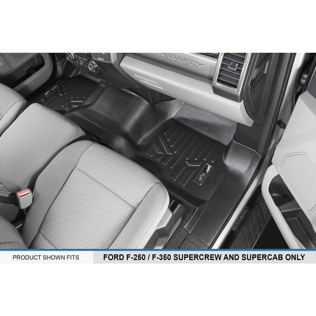 SMARTLINER Custom Fit Floor Liners For 2017-2025 Ford F-250/F-350 Super Duty Crew Cab with 1st Row Bench Seat Smartliner USA