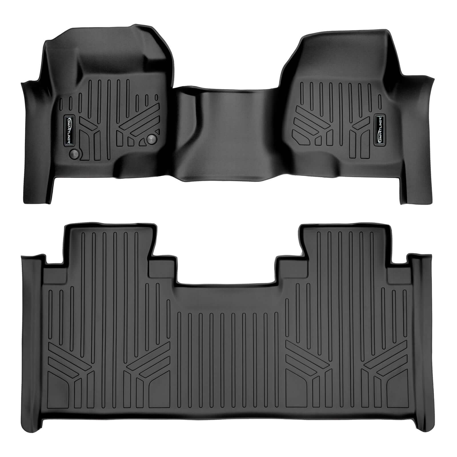 SMARTLINER Custom Fit Floor Liners For 2017-2025 Ford F-250/F-350 Super Duty SuperCab with 1st Row Bench Seat Smartliner USA