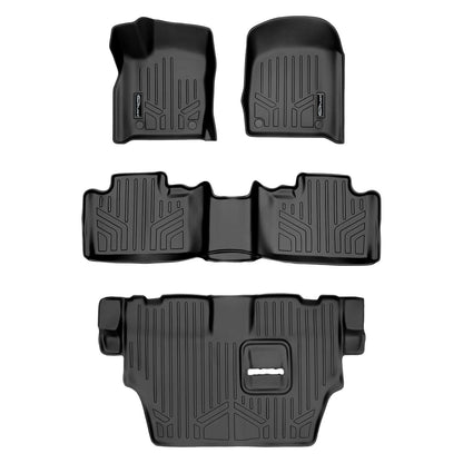 Smart Trim™ Custom Fit Floor Liners For 2016-2025 Dodge Durango (with 2nd Row Bench Seat) Smartliner USA