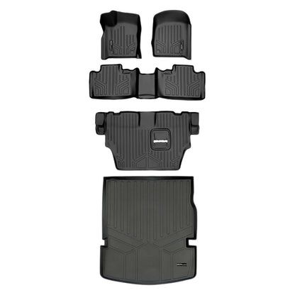 Smart Trim™ Custom Fit Floor Liners For 2016-2025 Dodge Durango (with 2nd Row Bench Seat) Smartliner USA