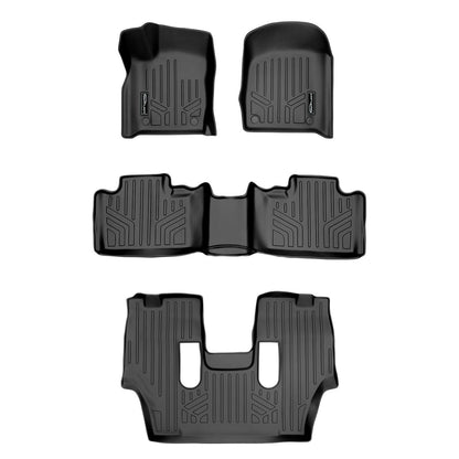 Smart Trim™ Custom Fit Floor Liners For 2016-2025 Dodge Durango (with 2nd Row Bucket Seats) Smartliner USA