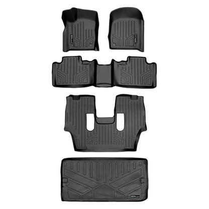 Smart Trim™ Custom Fit Floor Liners For 2016-2025 Dodge Durango (with 2nd Row Bucket Seats) Smartliner USA
