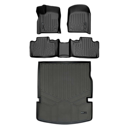 Smart Trim™ Custom Fit Floor Liners For 2016-2025 Dodge Durango (with 2nd Row Bench Seat) Smartliner USA