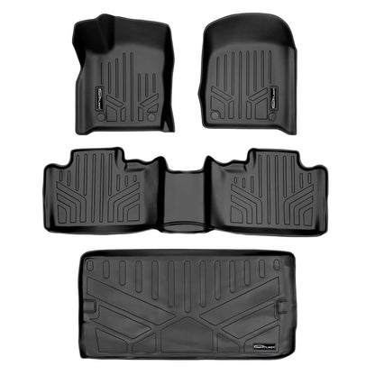 Smart Trim™ Custom Fit Floor Liners For 2016-2025 Dodge Durango (with 2nd Row Bench Seat) Smartliner USA