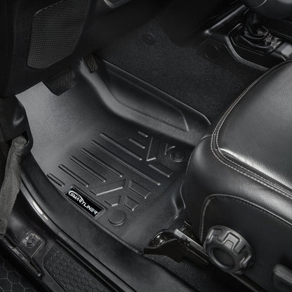 SMARTLINER Custom Fit Floor Liners For 18-24 Wrangler JL Unlimited (with Sub and No Flat Load Floor) Smartliner USA