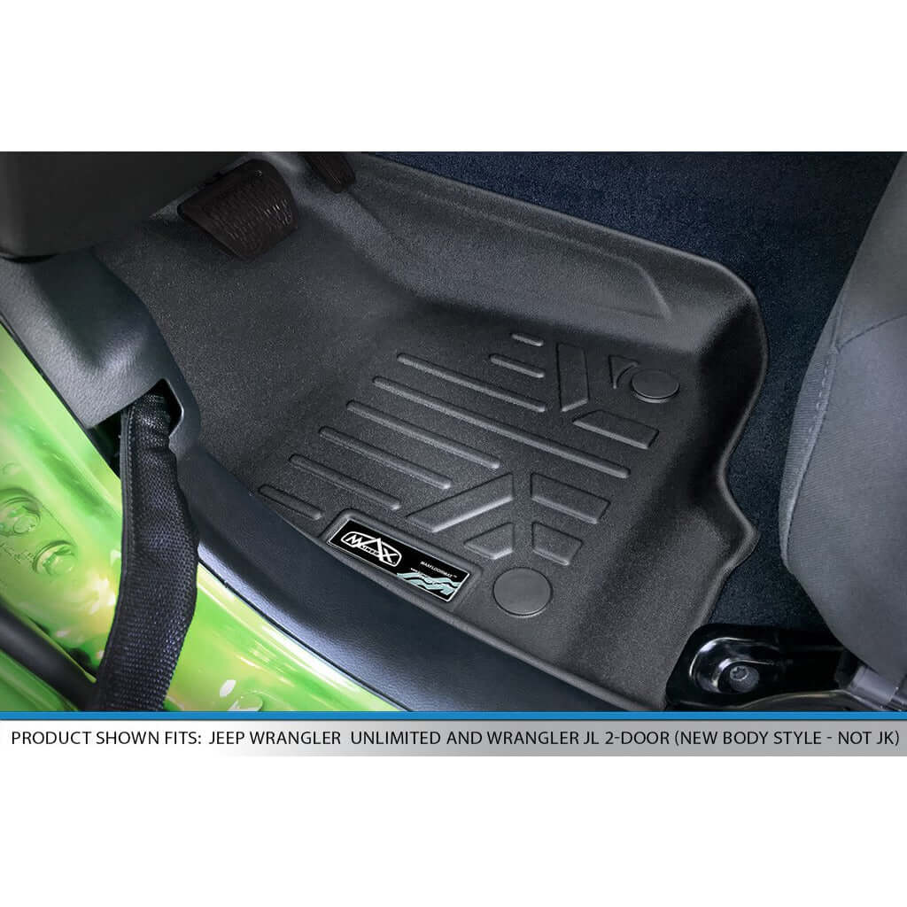 SmartCoverage™ Custom Fit Floor Liners For 2020-2025 Jeep Gladiator with Lockable Rear Underseat Storage Smartliner USA