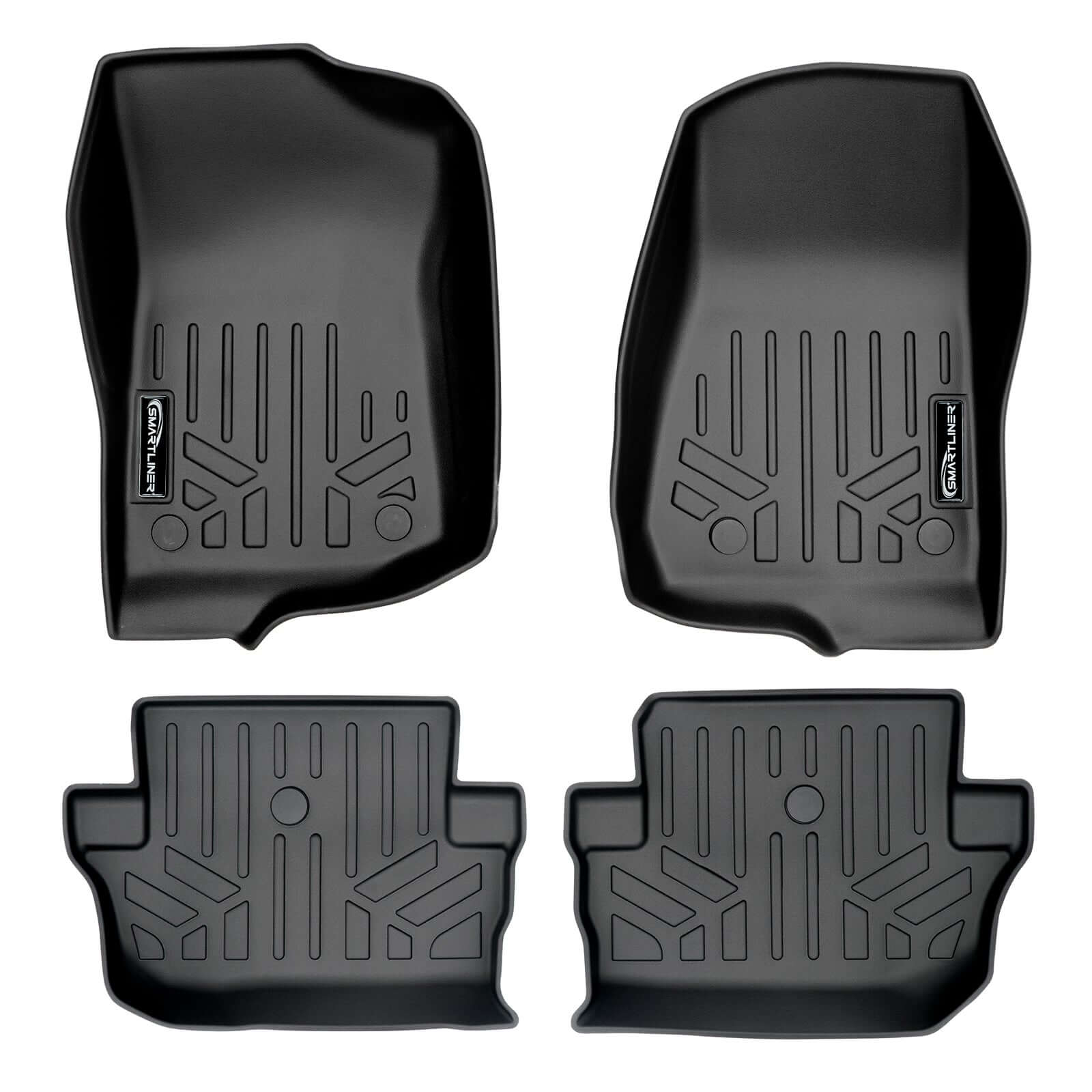 SMARTLINER Custom Fit Floor Liners For 2018-2025 Jeep Wrangler 2-Door (JL New Body Style - not JK) Smartliner USA
