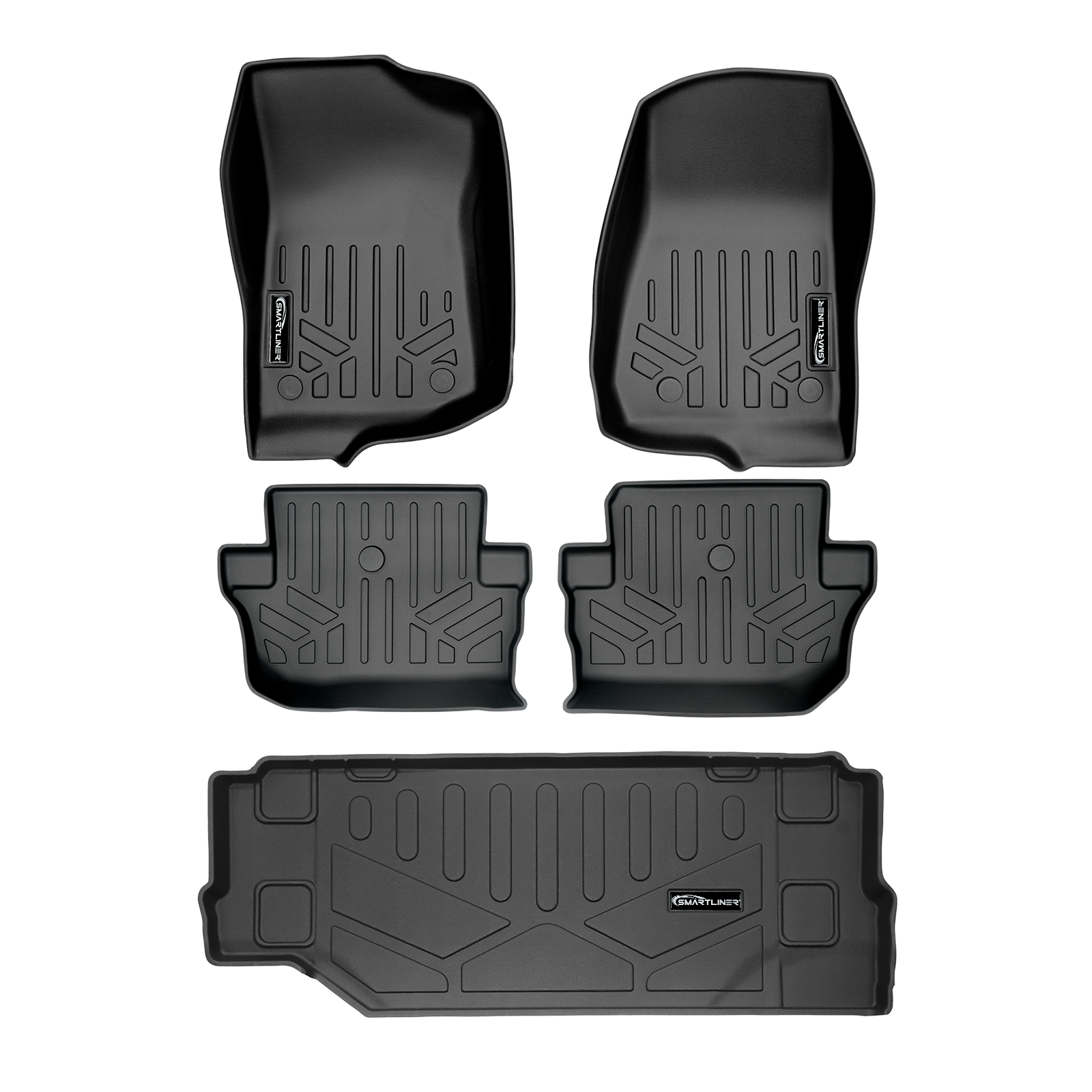 SMARTLINER Custom Fit Floor Liners For 2018-2025 Jeep Wrangler 2-Door (JL New Body Style - not JK) Smartliner USA