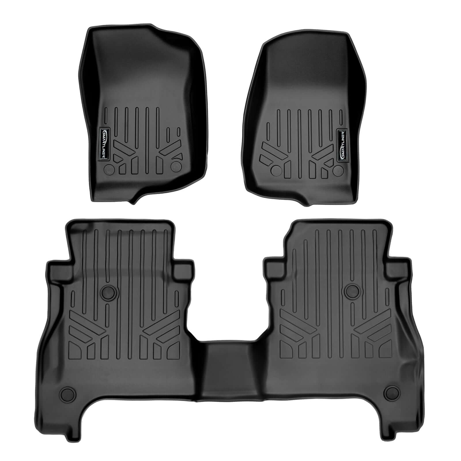 SmartCoverage™ Custom Fit Floor Liners For 2020-2025 Jeep Gladiator with Lockable Rear Underseat Storage Smartliner USA