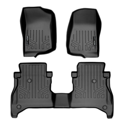 SmartCoverage™ Custom Fit Floor Liners For 2020-2025 Jeep Gladiator with Non Lockable Rear Underseat Storage Smartliner USA