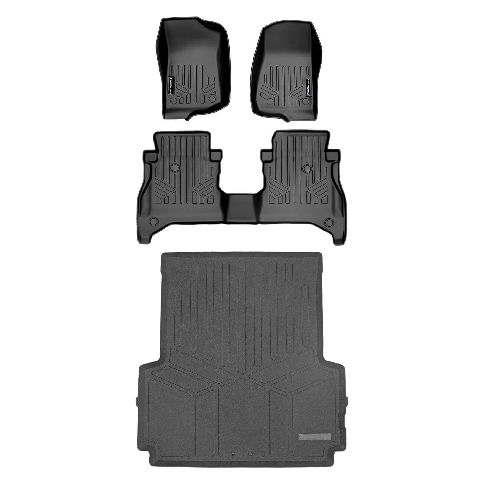 SmartCoverage™ Custom Fit Floor Liners For 2020-2025 Jeep Gladiator with Non Lockable Rear Underseat Storage Smartliner USA