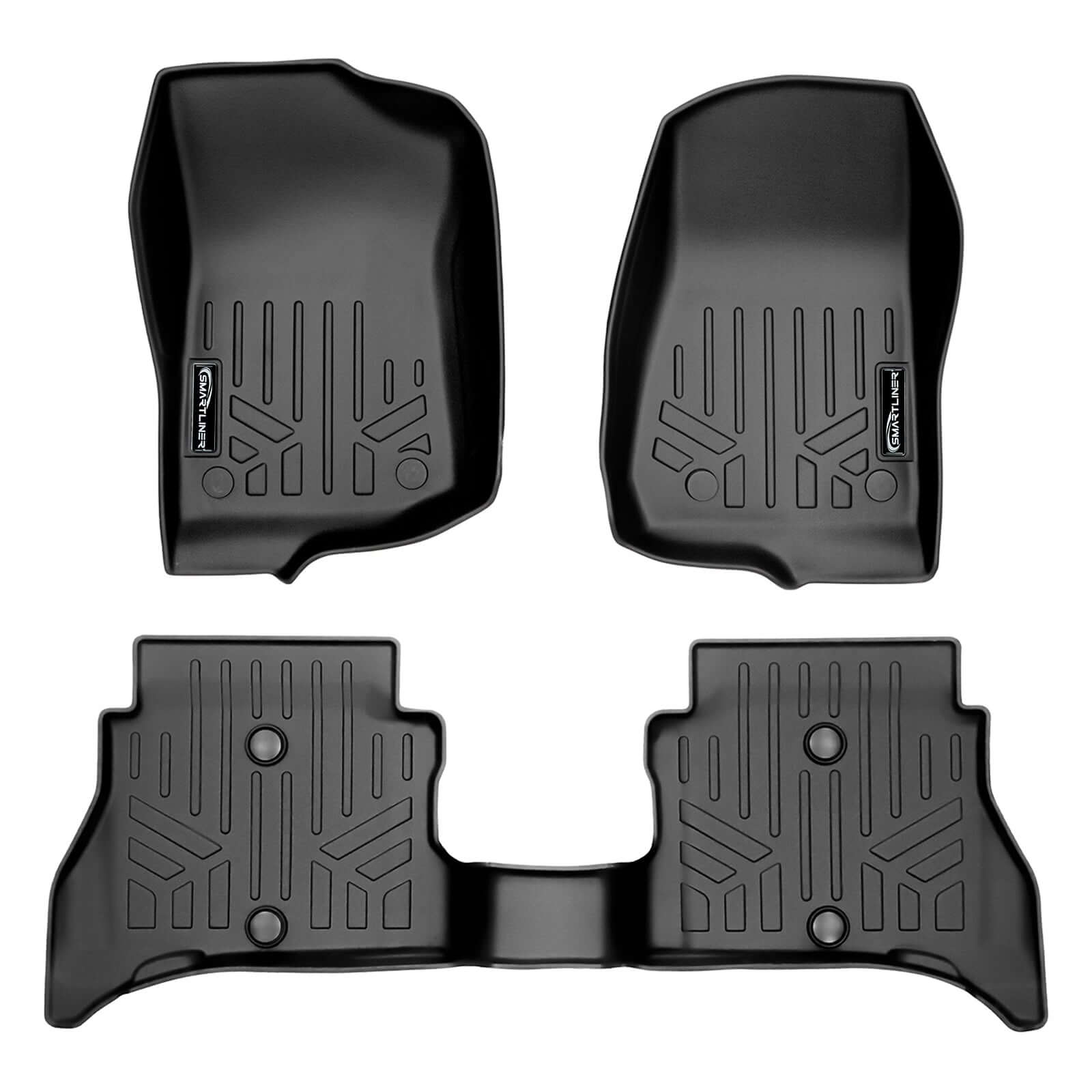 SMARTLINER Custom Fit Floor Liners For 2021-2025 Jeep Wrangler 4xe (Without Trail-Rail system) Smartliner USA