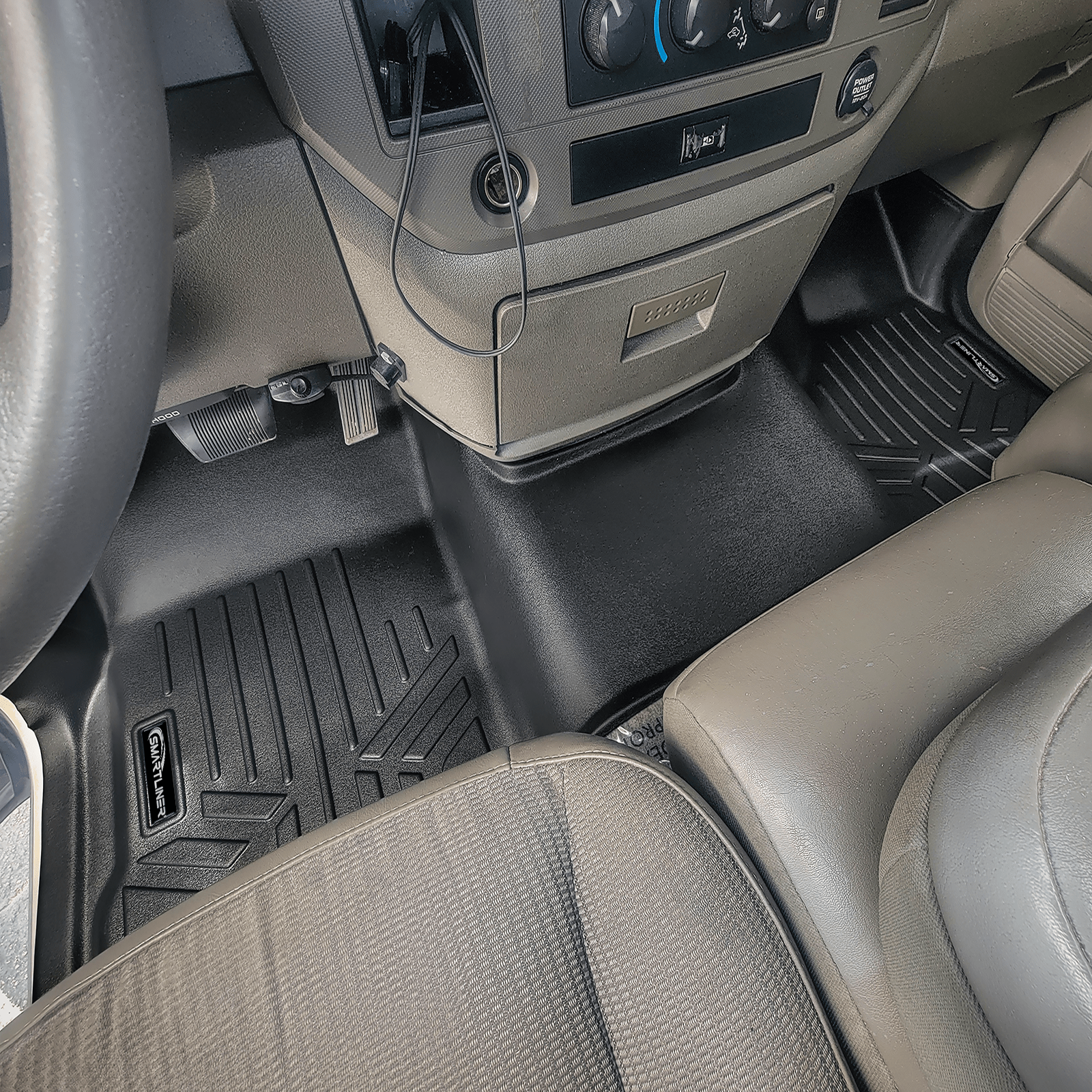 SMARTLINER Custom Fit Floor Liners For 2002-2008 Ram 1500 / 2003-2009 Ram 2500/3500 Standard or Quad Cab Smartliner USA