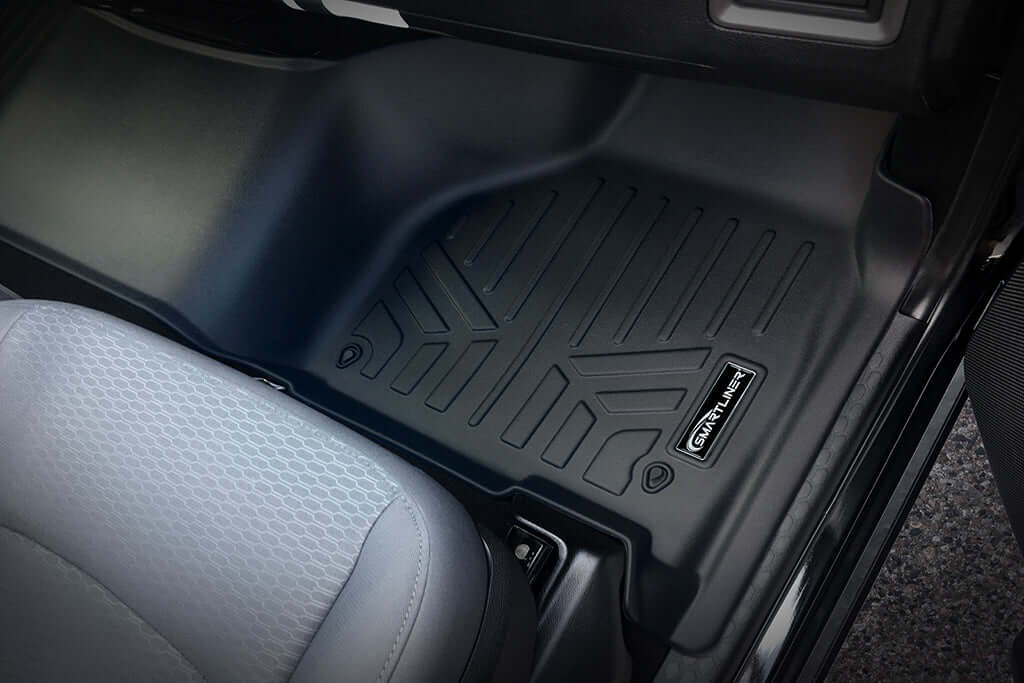 SMARTLINER Custom Fit Floor Liners For 2012-2022 RAM 1500 Quad Cab with 1st Row Bench Seat and Dual Floor Hooks Smartliner USA