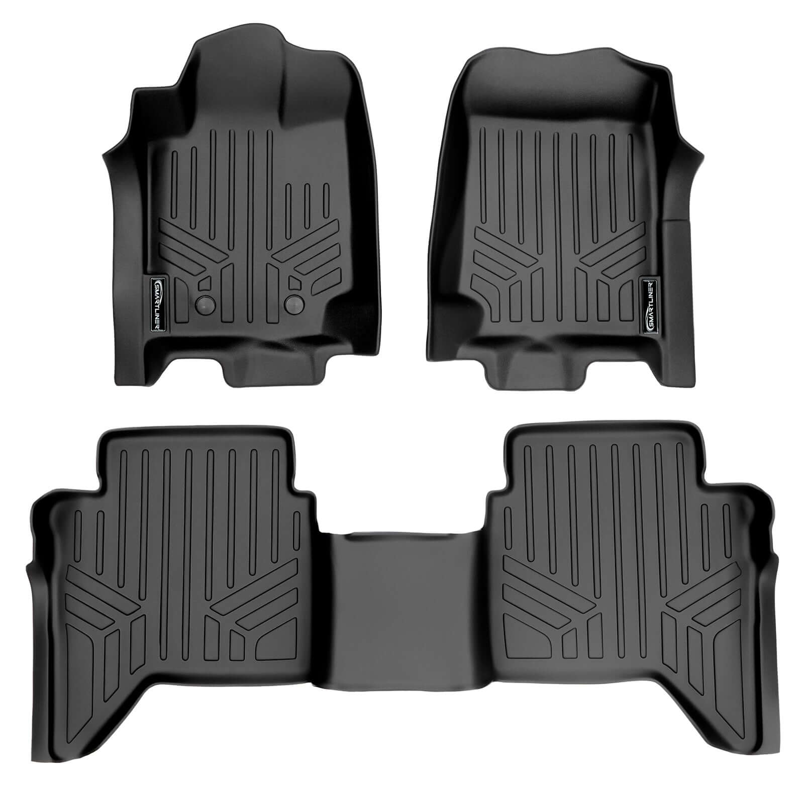 SMARTLINER Custom Fit Floor Liners For 2015-2018 Ford Ranger Crew Cab Export Model Smartliner USA