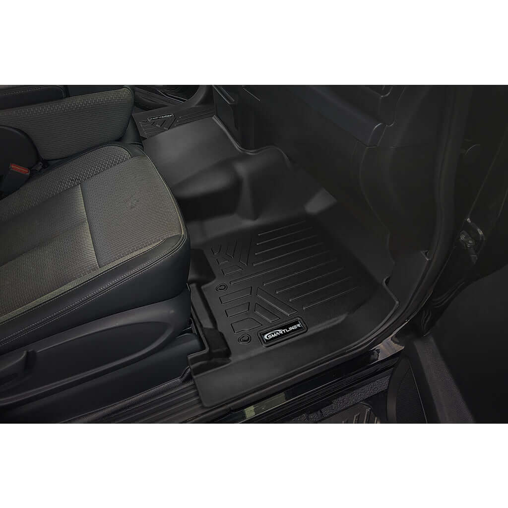 SMARTLINER Custom Fit Floor Liners For 2017-2024 Nissan Titan King Cab with 1st Row Bench Seat With OTH Coverage Smartliner USA