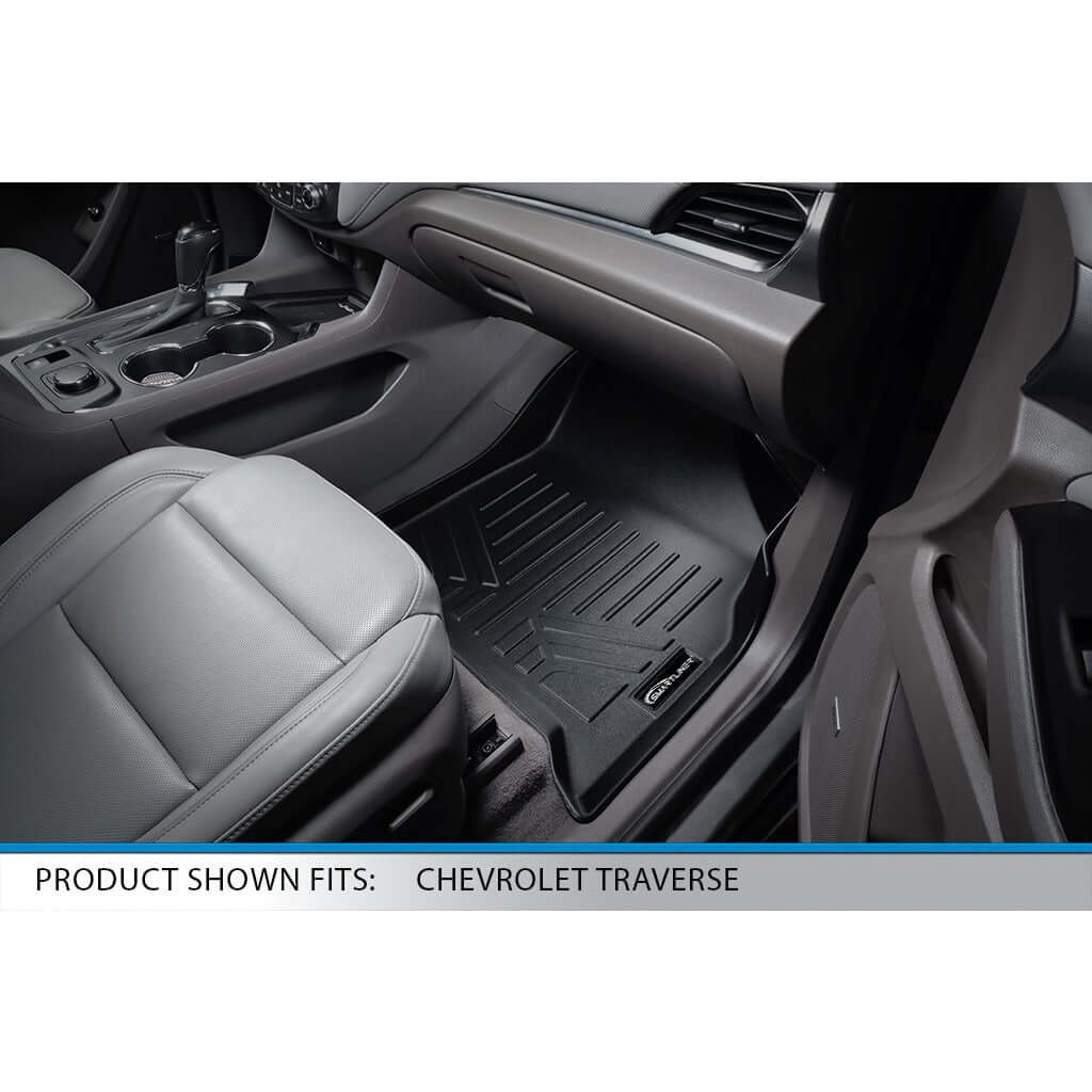 SMARTLINER Custom Fit Floor Liners For 2018-2023 Chevrolet Traverse (with 2nd Row Bench Seat) Smartliner USA