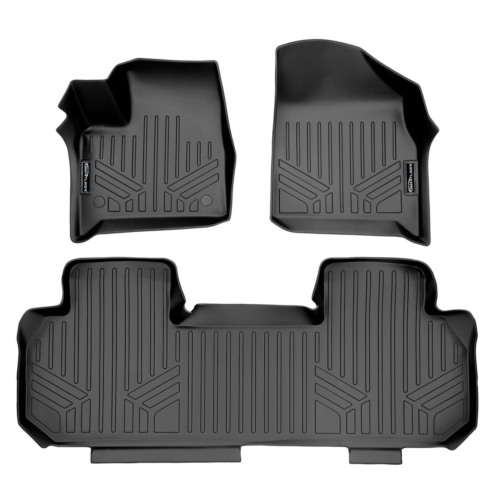SMARTLINER Custom Fit Floor Liners For 2018-2023 Chevrolet Traverse (with 2nd Row Bench Seat) Smartliner USA