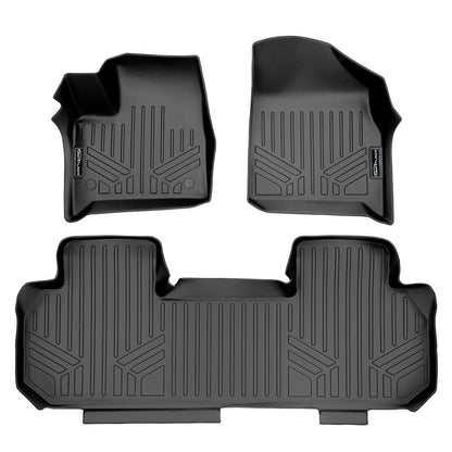 SMARTLINER Custom Fit Floor Liners For 2018-2023 Chevrolet Traverse (with 2nd Row Bench Seat) Smartliner USA