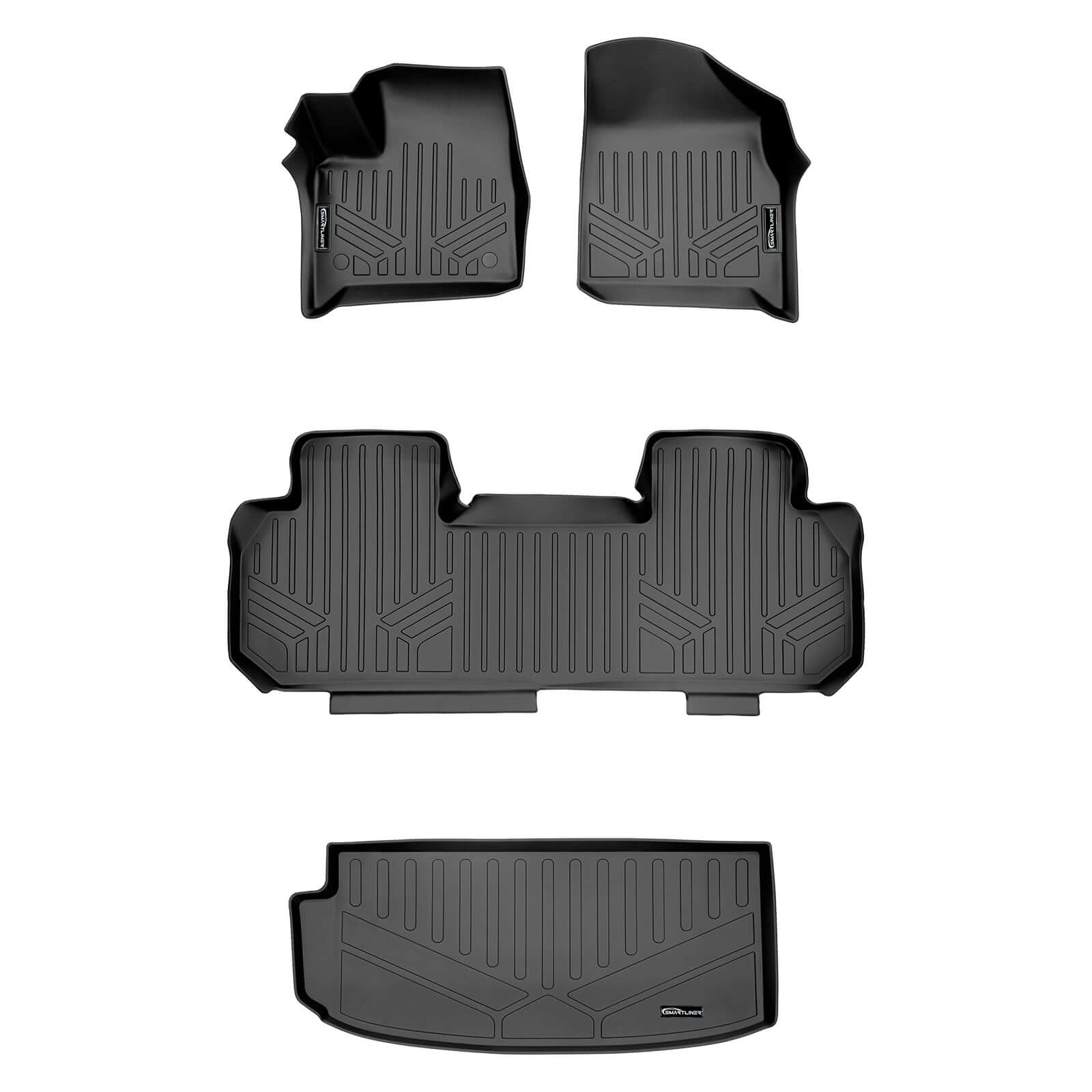 SMARTLINER Custom Fit Floor Liners For 2018-2023 Chevrolet Traverse (with 2nd Row Bench Seat) Smartliner USA