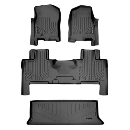 Smart Trim™ Custom Fit Floor Liners For 2007 - 2010 Ford Expedition/Lincoln Navigator (with Console) Smartliner USA