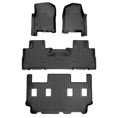 SMARTLINER Custom Fit Floor Liners For 2007 - 2017 Ford Expedition EL / Lincoln Navigator L (with 2nd Row Bucket Seats) Smartliner USA