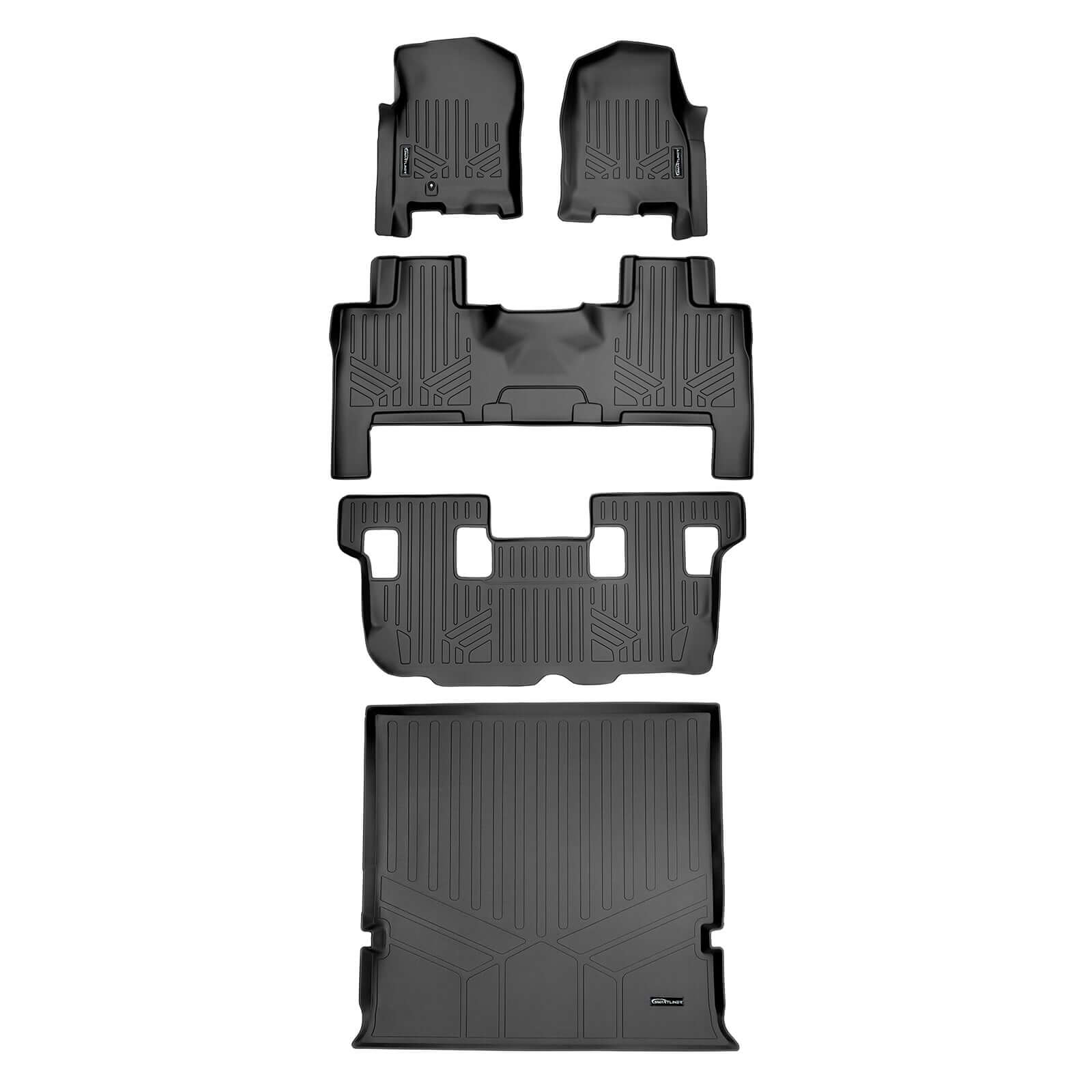 Smart Trim™ Custom Fit Floor Liners For 2007 - 2010 Ford Expedition/Lincoln Navigator (with Console) Smartliner USA
