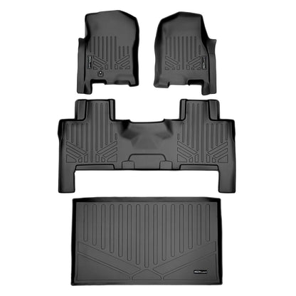 Smart Trim™ Custom Fit Floor Liners For 2007 - 2017 Ford Expedition EL/Lincoln Navigator L (with Console) Smartliner USA