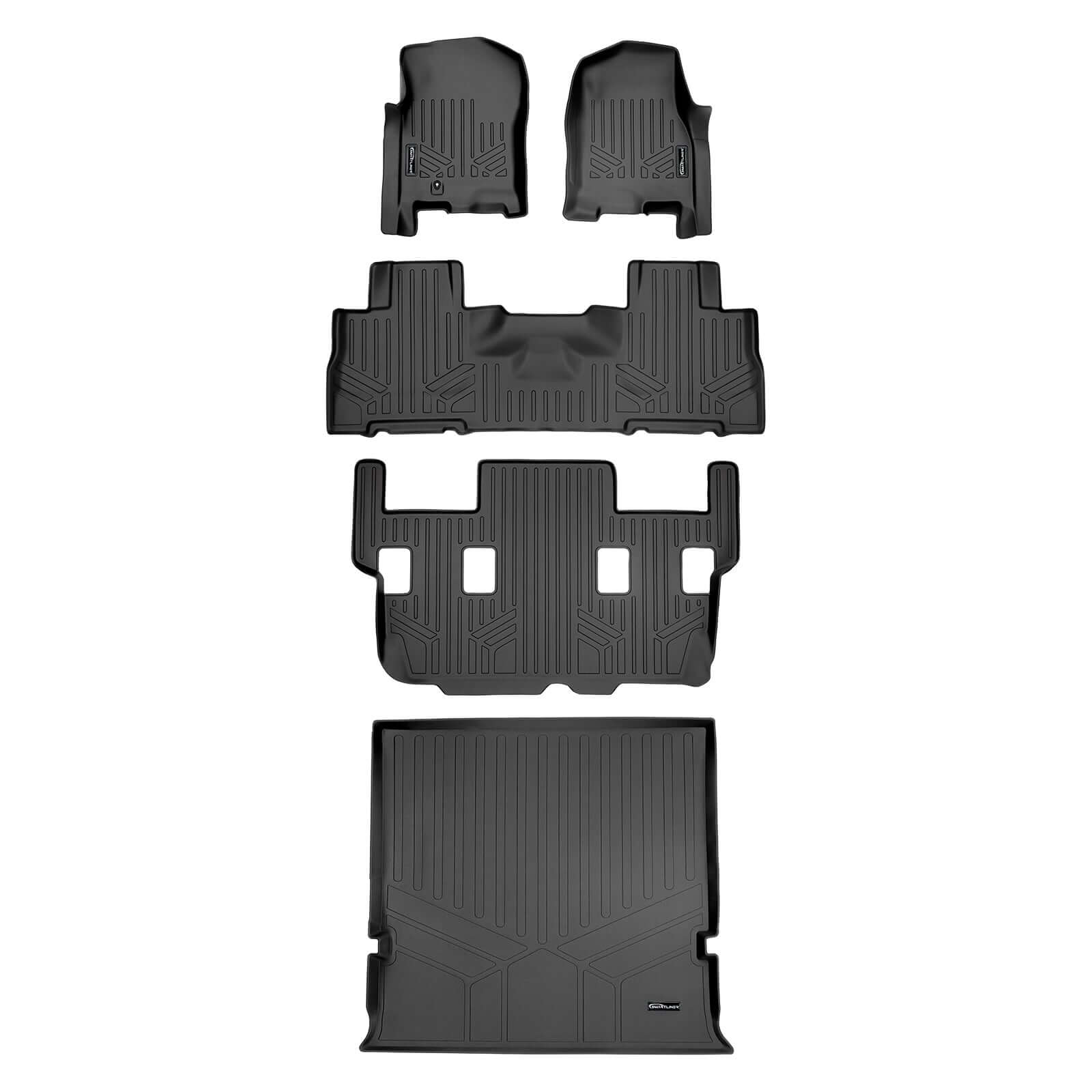 SMARTLINER Custom Fit Floor Liners For 2007-2017 Ford Expedition/Lincoln Navigator with 2nd Row Bucket Seats (No EL or L Models) Smartliner USA