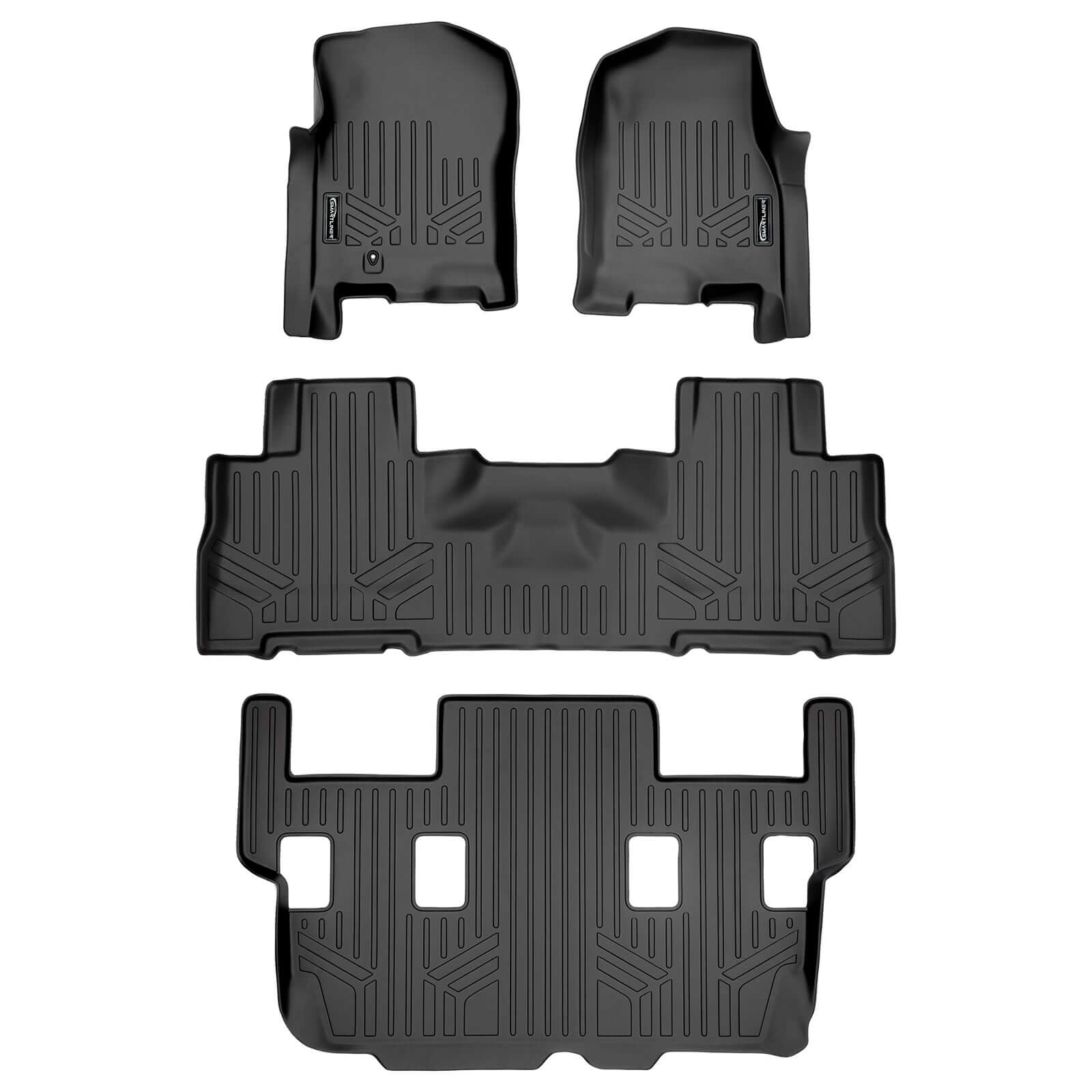 SMARTLINER Custom Fit Floor Liners For 2007-2017 Ford Expedition/Lincoln Navigator with 2nd Row Bucket Seats (No EL or L Models) Smartliner USA