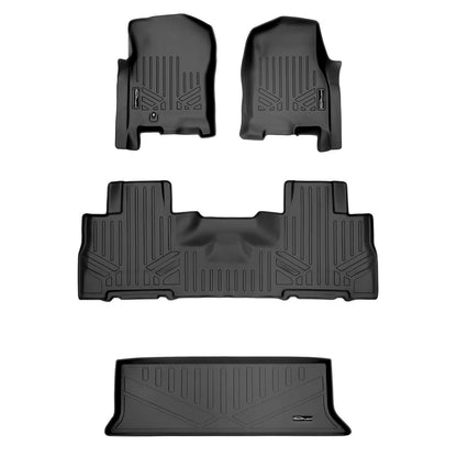 SMARTLINER Custom Fit Floor Liners For 2007 - 2017 Ford Expedition/Lincoln Navigator with 2nd Row Bucket Seats (No EL or L Models) Smartliner USA