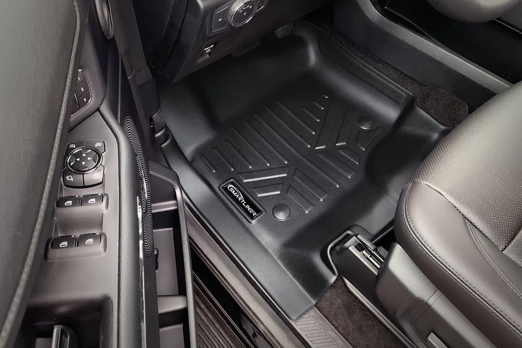 Smart Trim™ Custom Fit Floor Liners For 2018-2024 Ford Expedition/Lincoln Navigator 2nd Row Bucket Seats (no Max or L) Smartliner USA