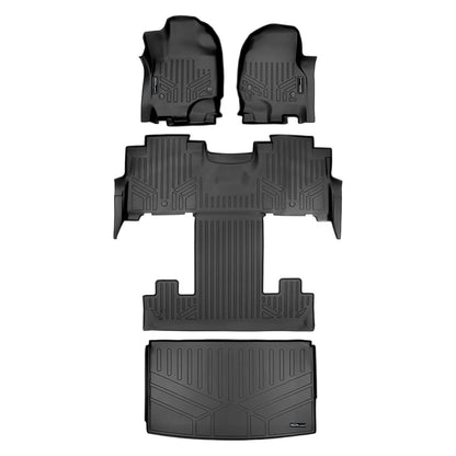 Smart Trim™ Custom Fit Floor Liners For 2018-2024 Lincoln Navigator 2nd Row Bucket Seats (Only Max or L) Smartliner USA