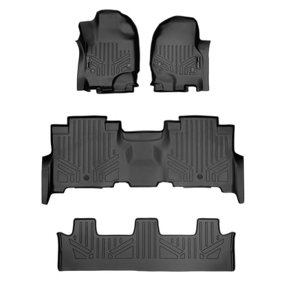 Smartliner Custom Fit Floor Liners For 2018-2024 Ford Expedition Max/Lincoln Navigator L (with 2nd Row Bench Seat) Smartliner USA