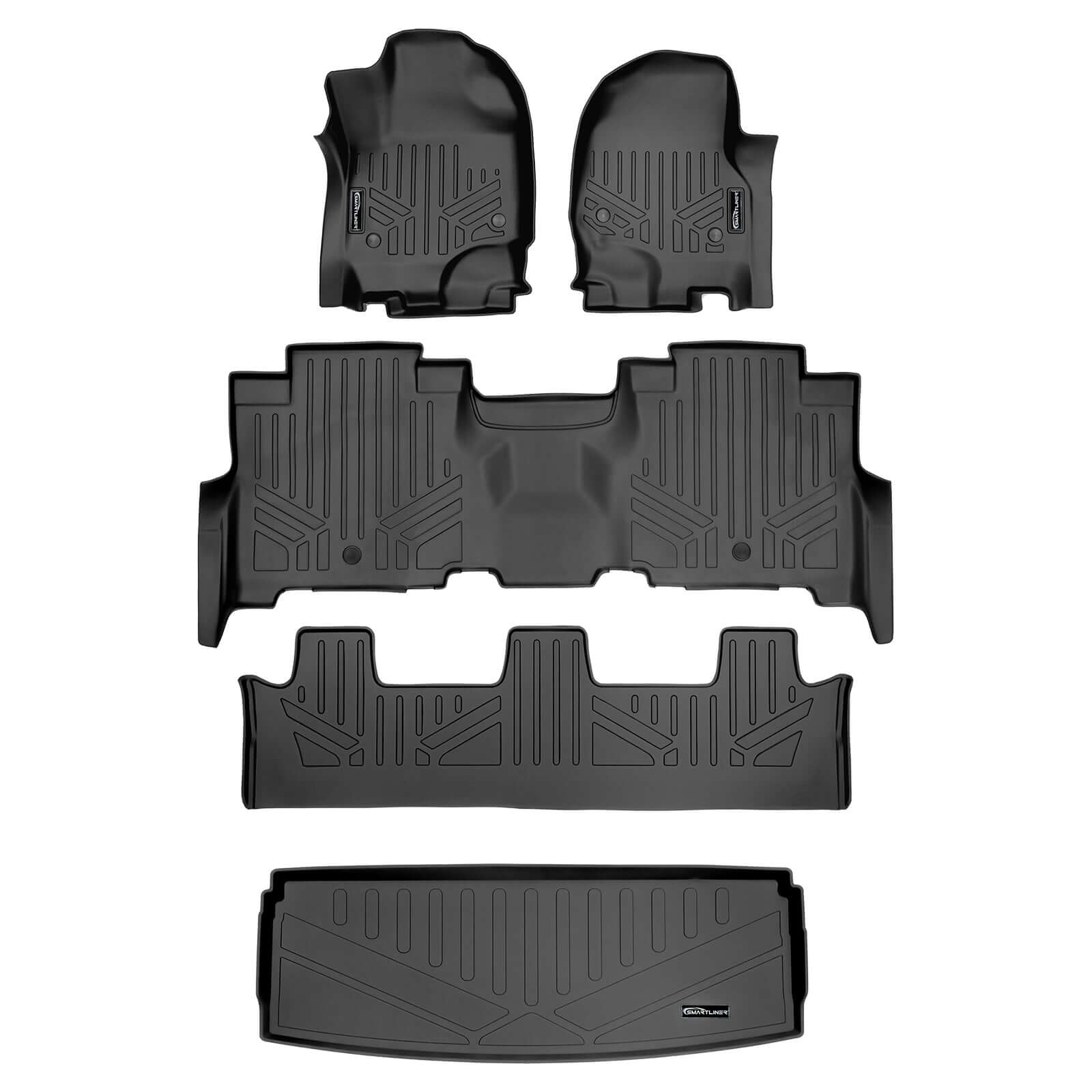Smartliner Custom Fit Floor Liners For 2018-2024 Ford Expedition/Lincoln Navigator 2nd Row Bench Seat (no Max or L) Smartliner USA