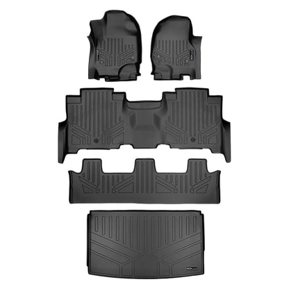 Smartliner Custom Fit Floor Liners For 2018-2024 Ford Expedition Max/Lincoln Navigator L (with 2nd Row Bench Seat) Smartliner USA