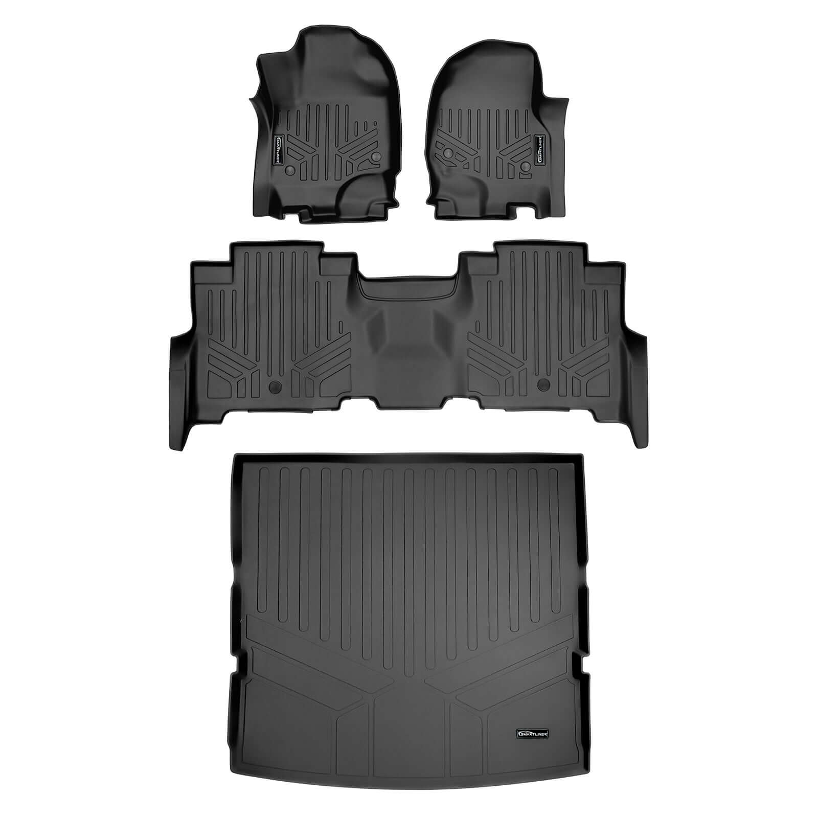 Smartliner Custom Fit Floor Liners For 2018-2024 Ford Expedition/Lincoln Navigator 2nd Row Bench Seat (no Max or L) Smartliner USA