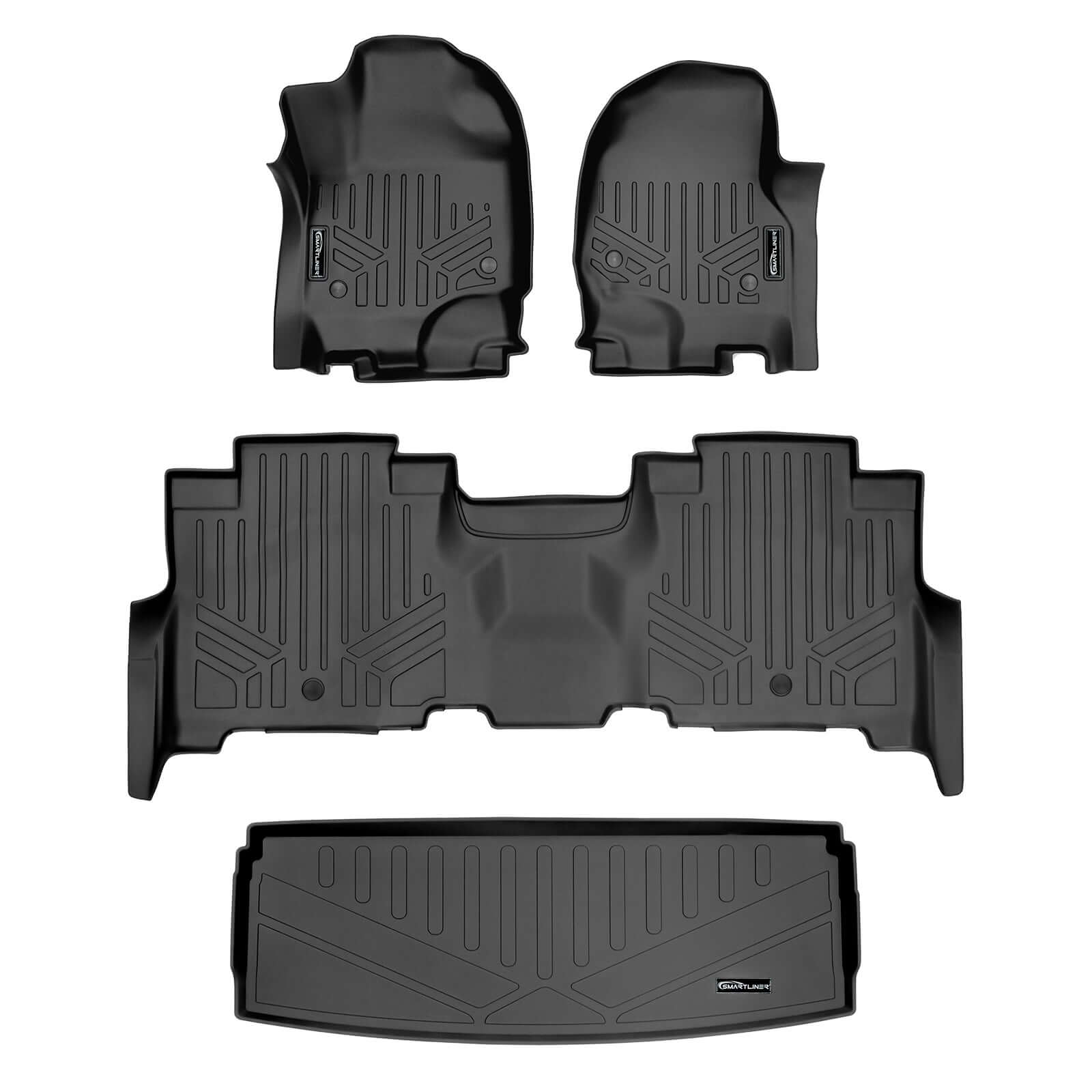 Smartliner Custom Fit Floor Liners For 2018-2024 Ford Expedition/Lincoln Navigator 2nd Row Bench Seat (no Max or L) Smartliner USA