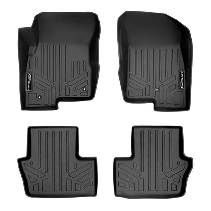 SMARTLINER Custom Fit Floor Liners For 2017 Jeep Patriot (with 1st Row Dual Driver Side Floor Hooks) Smartliner USA