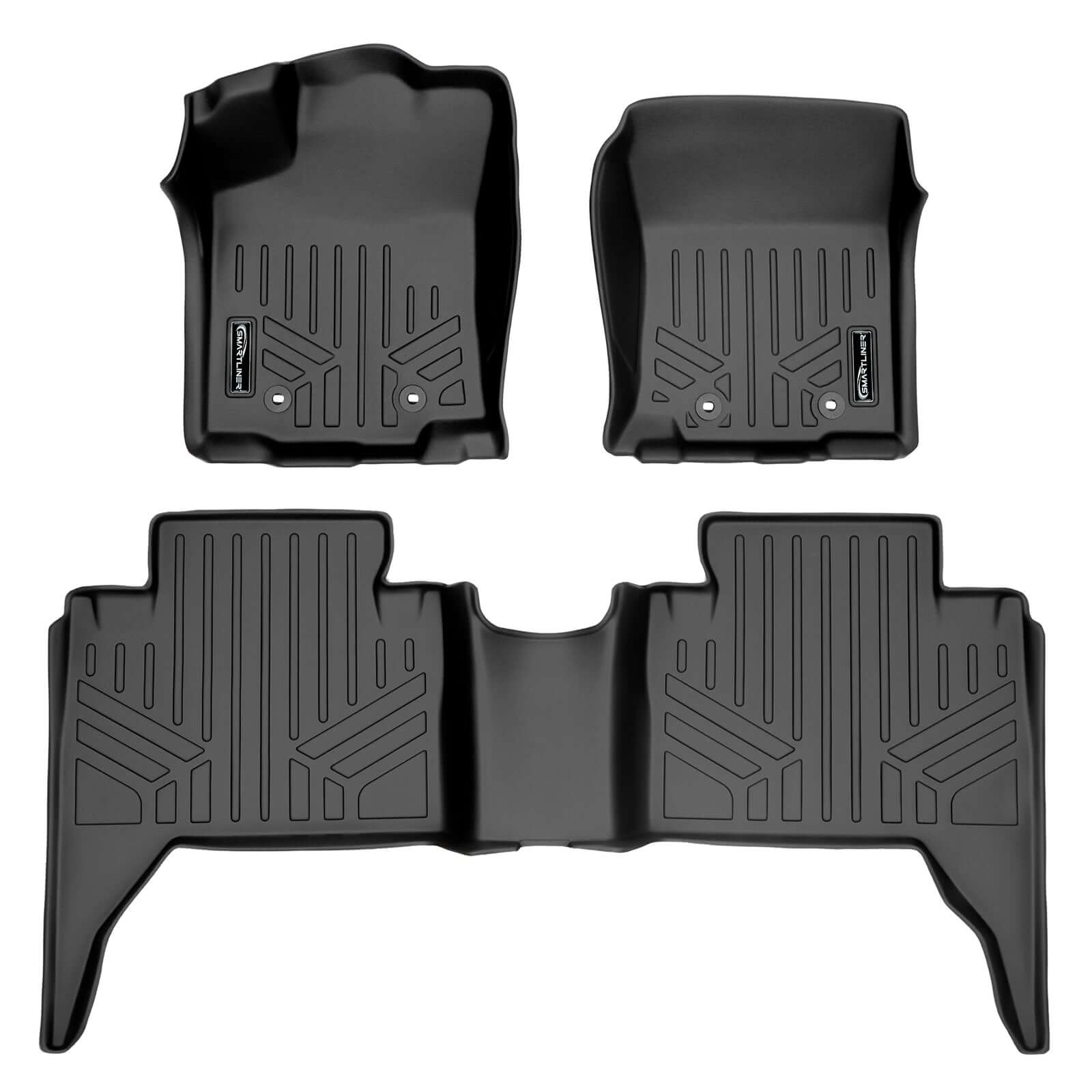 SmartCoverage™ Custom Fit Floor Liners For 2018-2023 Toyota Tacoma Double Cab (Automatic Transmission) Smartliner USA