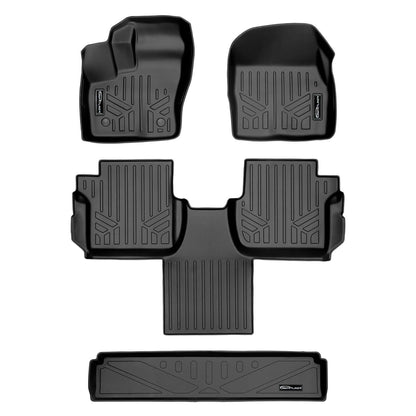 SMARTLINER Custom Fit Floor Liners For 2014-2020 Transit Connect With Carpet Flooring (Long Wheelbase & 2nd Row Bucket Seats) Smartliner USA