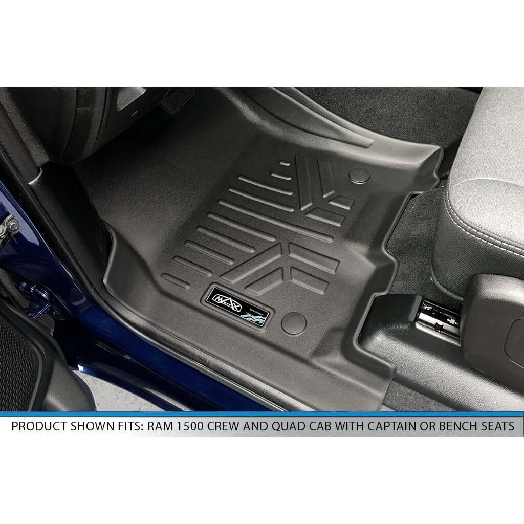 SMARTLINER Custom Fit Floor Liners For 2019-2024 Ram 1500 Quad Cab without Rear Underseat Storage Box Smartliner USA