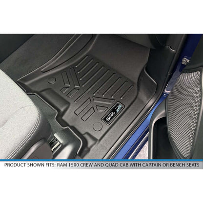 SMARTLINER Custom Fit Floor Liners For 2019-2024 Ram 1500 Quad Cab without Rear Underseat Storage Box Smartliner USA