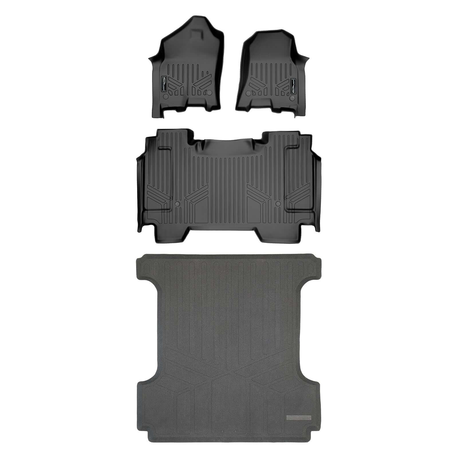 SmartCoverage™ Custom Fit Floor Liners For 2021-2024 Ram 1500 TRX without Rear Underseat Storage Box Smartliner USA