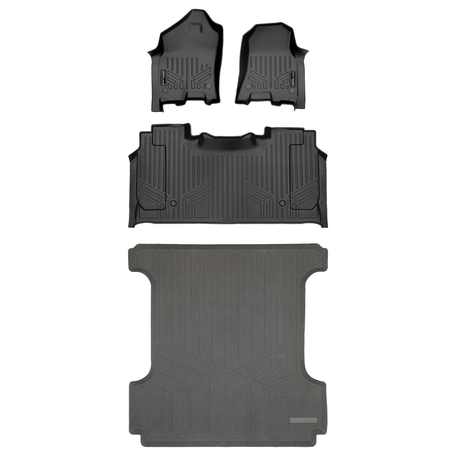 SmartCoverage™ Custom Fit Floor Liners For 2019-2024 Ram 1500 Quad Cab with Front Row Bench Seat Only (No Optional Underseat Storage) Smartliner USA