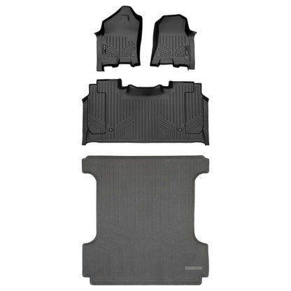 SmartCoverage™ Custom Fit Floor Liners For 2019-2024 Ram 1500 Quad Cab with Front Row Bench Seat Only (No Optional Underseat Storage) Smartliner USA