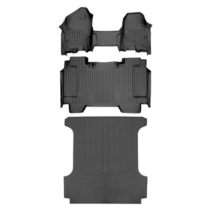 SmartCoverage™ Custom Fit Floor Liners For 2019-2024 Ram 1500 Crew Cab with First Row Bench Seat Smartliner USA