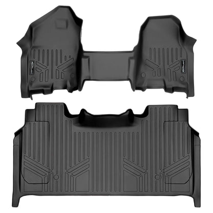 SmartCoverage™ Custom Fit Floor Liners For 2019-2024 Ram 1500 Quad Cab with Front Row Bench Seat Only (No Optional Underseat Storage) Smartliner USA