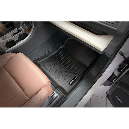 Smart Trim™ Custom Fit Floor Liners For 2019-2025 Subaru Ascent with 2nd Row Bench Seat and With Subwoofer in the Cargo Area Smartliner USA