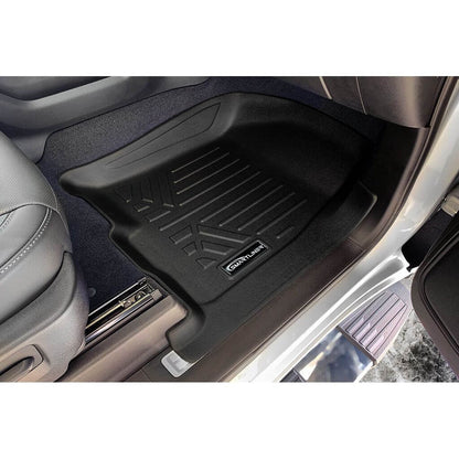 SmartCoverage™ Custom Fit Floor Liners For 2019-2025 Chevrolet Silverado 1500 Crew Cab With 1st Row Bucket Seats and Carpeted Flooring without the 2nd Row Underseat Storage Smartliner USA